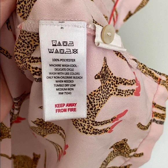 Bouffants & Broken Hearts Women’s Pink Cheetah in Heels Pajama Set Size Medium - Picture 10 of 10